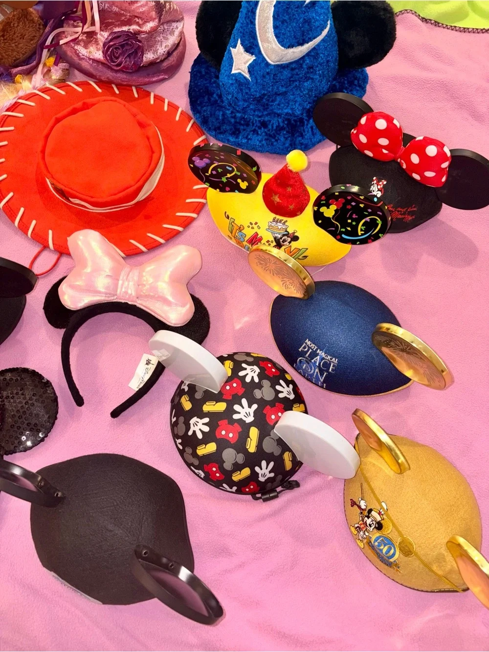 ✨ MAGICAL LOT! 17 Authentic Disney Parks Ear Hats & Minnie Headbands ✨ AMAZING